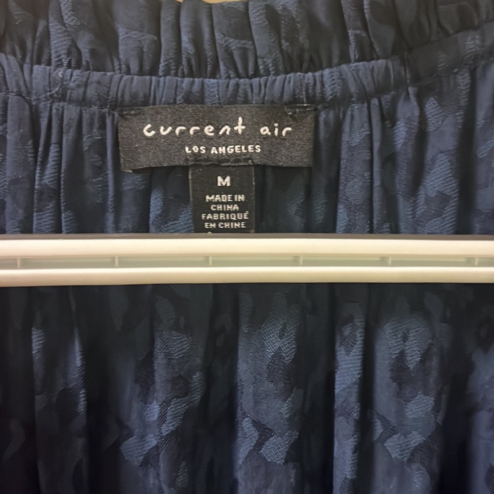 Navy Patterned Blouse - image 3